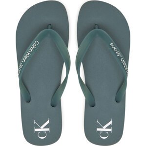 Žabky Calvin Klein Jeans Beach Sandal Transparent Tpu YM0YM01267 Tyrkysová