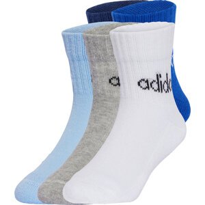 Sada 5 párů dětských vysokých ponožek adidas Kids Lin Ank 5P JF8542 Barevná