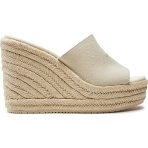 Espadrilky Calvin Klein Jeans Slide Wedge Rope Sandal Ml Btw YW0YW01356 Écru