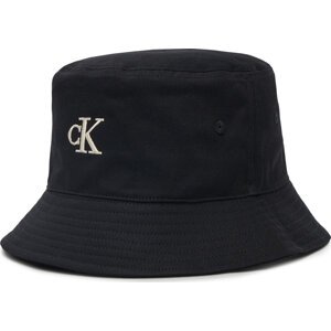 Klobouk Calvin Klein Jeans Embroidered Monogram Bucket Hat LV04K5020G Černá