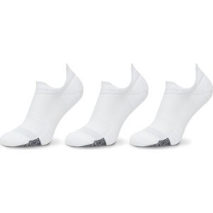 Sada 3 párů nízkých ponožek unisex Under Armour 1387052 Bílá