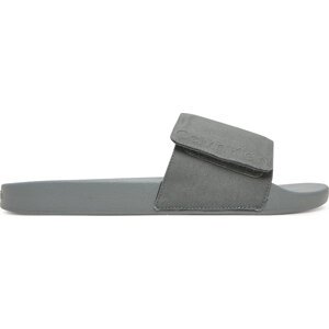 Žabky Calvin Klein Adj Pool Slide Canvas Logo HM0HM01749 Šedá