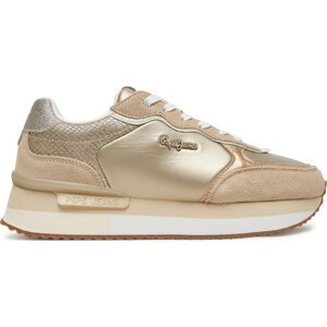 Sneakersy Pepe Jeans Rusper Shine PLS60033 Béžová