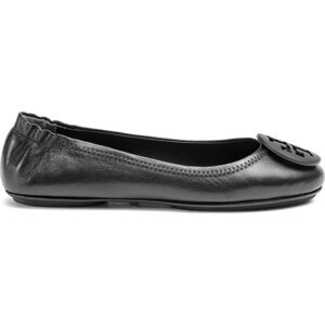 Baleríny Tory Burch Minnie Travel Ballet With Logo 49350 Černá