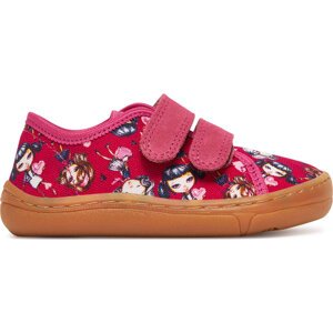 Bačkory Froddo Barefoot Canvas G1700379-32 M Růžová