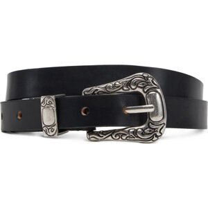 Dámský pásek ONLY Onlty Slim Leather Wester Jeans Belt Acc 15338269 Černá