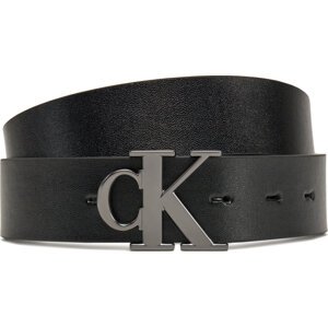 Pánský pásek Calvin Klein Jeans Monogram Plaque 35mm Rev/Adj LV04G7002G Černá