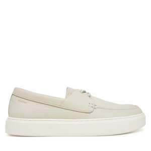 Mokasíny Calvin Klein Hybrid Lace Up Boat Lth HM0HM01812 Écru