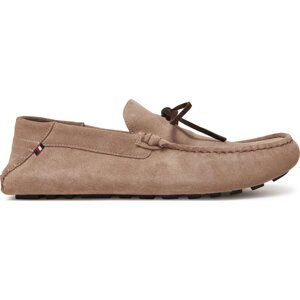 Mokasíny Tommy Hilfiger Hilfiger Folded Suede Driver FM0FM05385 Béžová
