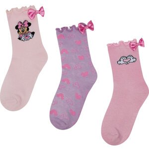 Ponožky Mickey&Friends ACCCS-SS25-327DSTC(3-PACK) Růžová