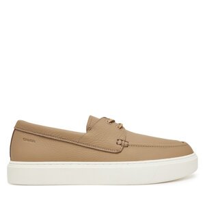 Mokasíny Calvin Klein Hybrid Lace Up Boat Lth HM0HM01812 Hnědá