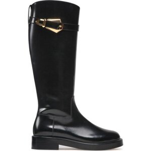 Kozačky ve vojenském stylu Alberta Ferretti 22251A6201 8005 Černá