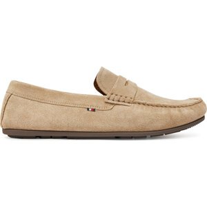 Mokasíny Tommy Hilfiger Casual Hilfiger Suede Driver FM0FM04998 Béžová