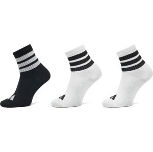 Sada 3 párů dětských vysokých ponožek adidas Lk Rib 3Pp So JD1349 Bílá