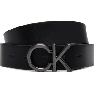 Pánský pásek Calvin Klein Adj/Rev Ck Metal Bombe Mono 35Mm K50K512829 Černá