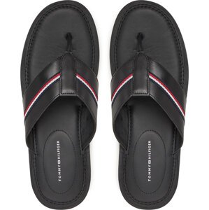 Žabky Tommy Hilfiger Core Hilfiger Toe Post Lh Sandal FM0FM05416 Černá