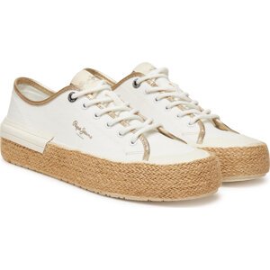 Espadrilky Pepe Jeans Samoi Mix PLS31595 Bílá