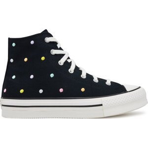 Plátěnky Converse Chuck Taylor All Star Lift Polka Dots Platform A12608C Černá