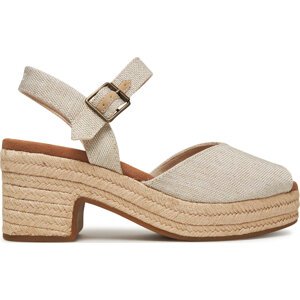 Espadrilky Toms Isla Peep Toe 10021977 Écru