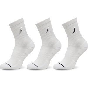 Sada 3 párů dámských vysokých ponožek Nike DX9632 Bílá