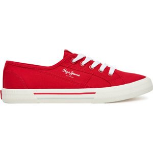 Tenisky Pepe Jeans Brady Basic W PLS31287 Červená