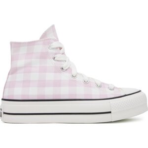 Plátěnky Converse Chuck Taylor All Star Lift Platform Gingham A13663C Růžová