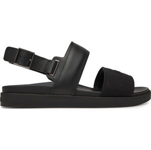Sandály Calvin Klein Back Strap W/ Buckle Logo HM0HM01742 Černá