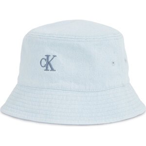 Klobouk Calvin Klein Embro Monogram Denim Bucket Hat LV04K5021G Světle modrá