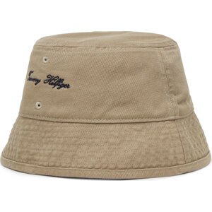 Klobouk Tommy Hilfiger Seasonal Flag Bucket AM0AM13384 Béžová