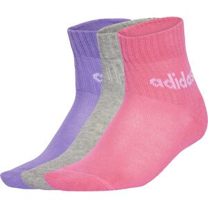 Sada 3 párů dětských nízkých ponožek adidas Kids Lin Ank 5P JF8541 Barevná