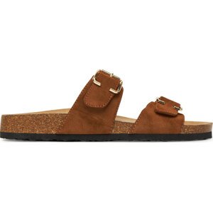 Nazouváky ONLY Shoes Onlmaxi-13 Pu Strap Buckle 15331392 Hnědá