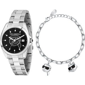 Hodinky KARL LAGERFELD R0553101516 Stříbrná