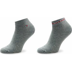 Sada 2 párů pánských nízkých ponožek Tommy Hilfiger 701222187 Grey Melange 002