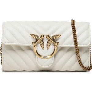 Kabelka Pinko Love Mini Icon Wallet C PE 23 PLTT 100062 A0GK Bianco Seta/Antique Gold Z14Q