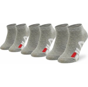 Sada 3 párů dětských vysokých ponožek Fila Calza Invisible F8199/3 Grey 400