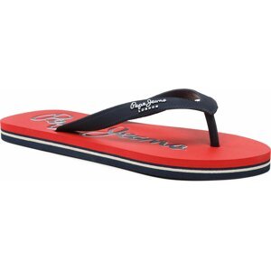 Žabky Pepe Jeans Bay Beach Logo M PMS70129 Red 255