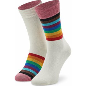 Klasické ponožky Unisex Happy Socks PRR01-1300 Bílá