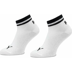 Sada 2 párů vysokých ponožek unisex Puma Heritage Quarter 2P Unisex 907946 White 02