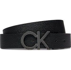 Pánský pásek Calvin Klein Adj/Rev Ck Pique Metal 35Mm K50K511337 Ck Black Pb/Dark Brown Pb BEH