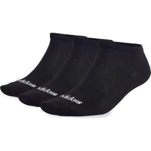 Kotníkové ponožky Unisex adidas Thin Linear Low-Cut Socks 3 Pairs IC1299 black/white