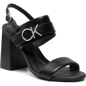 Sandály Calvin Klein Almond Blk Hl Sandal 85 W/Hgw HW0HW00710 Ck Black BA