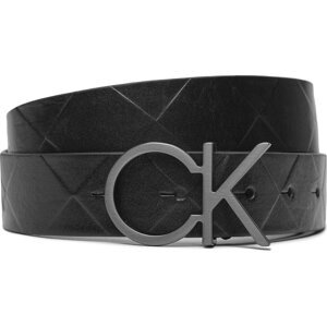 Dámský pásek Calvin Klein Re-Lock Quilt Ck Logo Belt 30Mm K60K611102 Černá