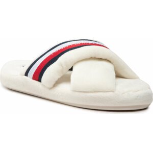 Bačkory Tommy Hilfiger Comfy Home Slippers With Straps FW0FW06888 Ecru YBL