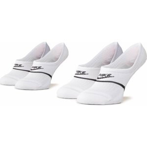 Sada 2 párů kotníkových ponožek unisex Nike CU0692 100 Bílá