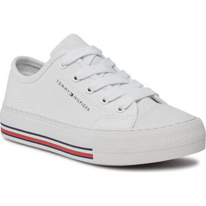 Plátěnky Tommy Hilfiger Low Cut Lace-Up Sneaker T3A9-33185-1687 M White 100