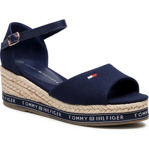 Espadrilky Tommy Hilfiger Rope Wedge Sandal T3A2-31056-0048 M Blue 800