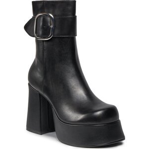 Polokozačky Steve Madden Siren Bootie SM11002628 SM11002628-017 Black Leather