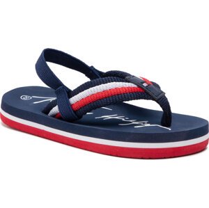 Sandály Tommy Hilfiger Logo Print Flip Flop T1B8-32263-0058 Tmavomodrá