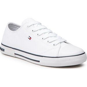 Plátěnky Tommy Hilfiger Low Cut Lace-Up Sneaker T3X4-32207-0890 S White 100