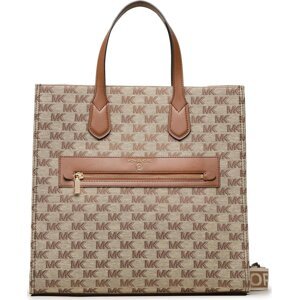 Kabelka MICHAEL Michael Kors Kempner 30S3G4KT3J Beige/Ebony